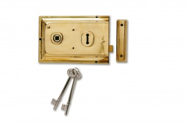 Yale Rim Lock (Brass Plated)