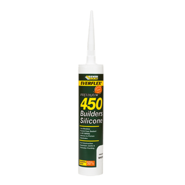 295ml Clear Everbuild 450 Builders Silicone Sealant