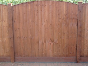 6ft x 3ft 6" Arch Top Feather Edge Fence Panel