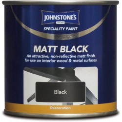 250ml Johnstones Matt Black Paint