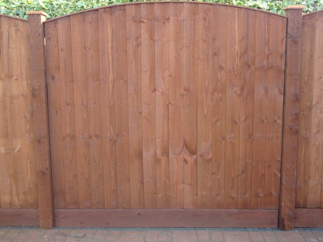 6ft x 3ft 6" Arch Top Feather Edge Fence Panels