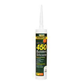 295ml Clear Everbuild 450 Builders Silicone Sealant